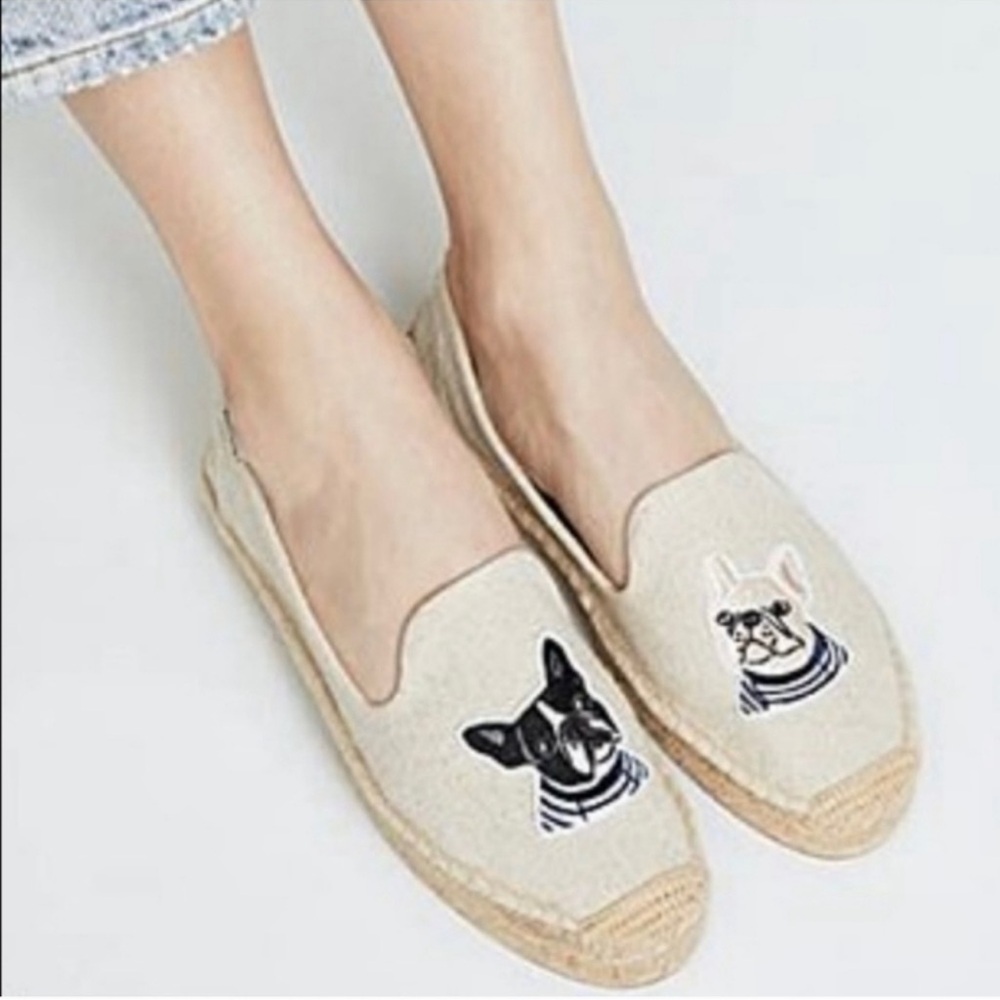 Soludos Teddy & Gigi Smoking Slippers in Sand 9.5
